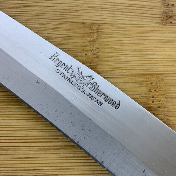 Regent Sherwood Stainless Steel Slicing Carving Knife With Wood Handle Japan - Picture 3 of 4